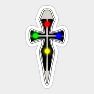 Cross Gemstones Sticker